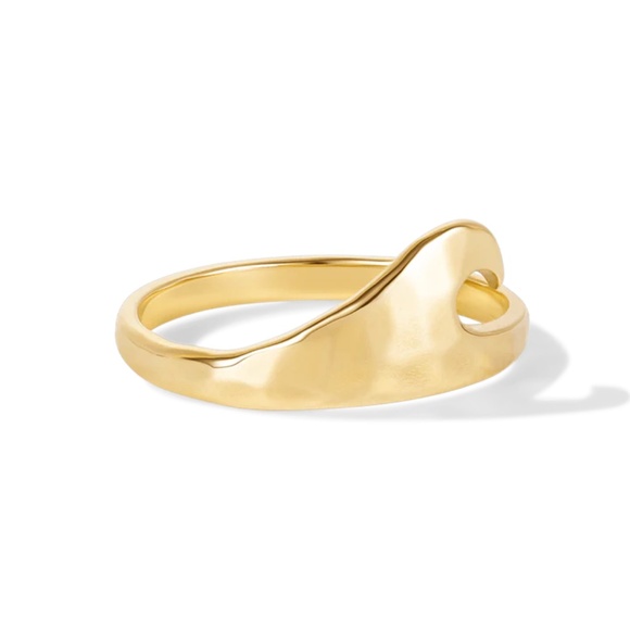 JAMES MICHELLE SOLID GOLD SURFER RING SIZE 5 - Picture 1 of 3